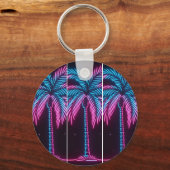 Neon Glow Palmboom Sleutelhanger (Voorkant)
