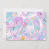 Neon Glow Pamper Spa Party Verjaardagsfoto Kaart (Achterkant)