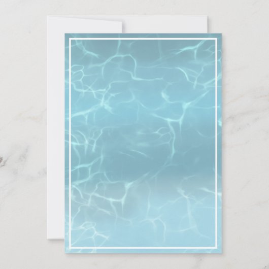 Neon Glow Pool Party Any Age Birthday  Kaart (Achterkant)