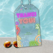 Neon Glow Pool Party Any Age Birthday Thank You Cadeaulabel