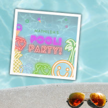 Neon Glow Pool Party Verjaardag voor elke leeftijd