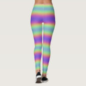 Neon Glow Rainbow Horizontale Stripe Leggings (Achterkant)