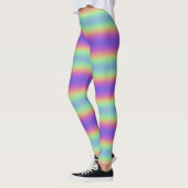 Neon Glow Rainbow Horizontale Stripe Leggings (Links)