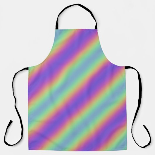 Neon Glow Rainbow Stripe All-Over Print Schort (Voorkant)