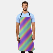 Neon Glow Rainbow Stripe All-Over Print Schort (Gedragen)
