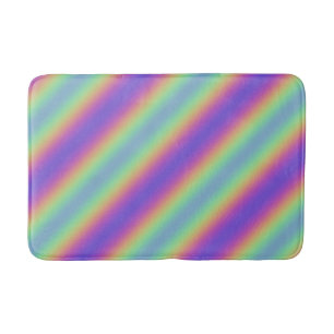 Neon Glow Rainbow Stripe Badmat