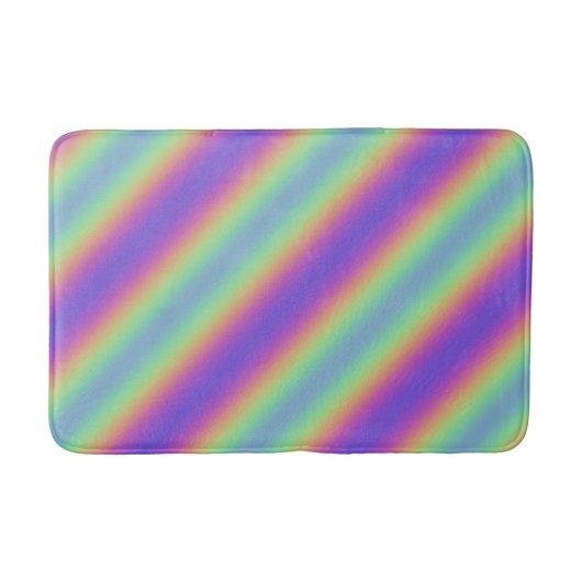 Neon Glow Rainbow Stripe Badmat (Voorkant)