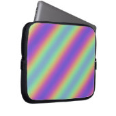 Neon Glow Rainbow Stripe Electronics Bag Laptop Sleeve (Voorkant Rechts)