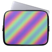 Neon Glow Rainbow Stripe Electronics Bag Laptop Sleeve (Voorkant)
