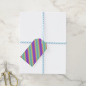 Neon Glow Rainbow Stripe Gift Label Cadeaulabel (Met Touw)