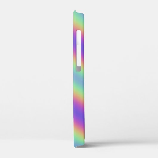 Neon Glow Rainbow Stripe iPhone / iPad hoesje (Achterkant / Links)