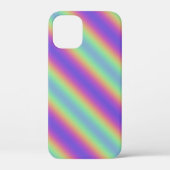 Neon Glow Rainbow Stripe iPhone / iPad hoesje (Achterkant)