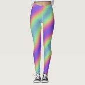 Neon Glow Rainbow Stripe Leggings (Voorkant)