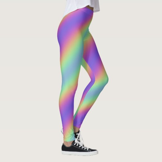 Neon Glow Rainbow Stripe Leggings (Rechts)