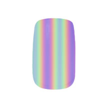 Neon Glow Rainbow Stripe Minx Nail Art Decals