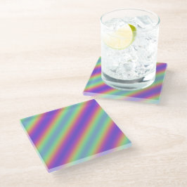 Neon Glow Rainbow Stripe Onderzetter