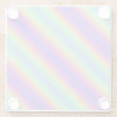 Neon Glow Rainbow Stripe Onderzetter Glazen Onderzetter (Achterkant)