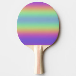 Neon Glow Rainbow Stripe Ping Pong Paddle Tafeltennisbatje
