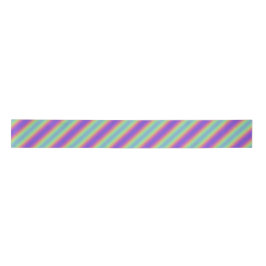 Neon Glow Rainbow Stripe Ribbon Satijnen Lint