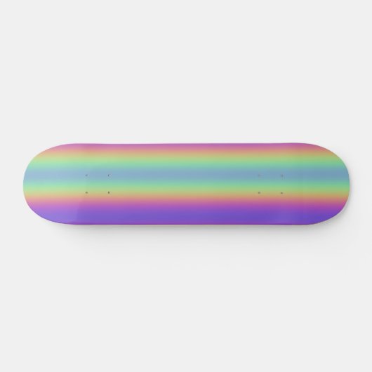 Neon Glow Rainbow Stripe Skateboard (Horizontaal)