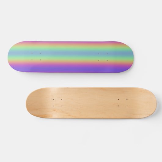 Neon Glow Rainbow Stripe Skateboard (Horizontaal)