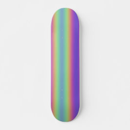 Neon Glow Rainbow Stripe Skateboard