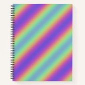 Neon Glow Rainbow Stripe Spiral Notitieboek (Voorkant)