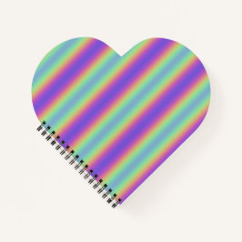 Neon Glow Rainbow Stripe Spiral Notitieboek