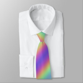 Neon Glow Rainbow Stripe Stropdas