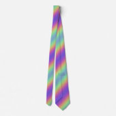 Neon Glow Rainbow Stripe Stropdas (Achterkant)