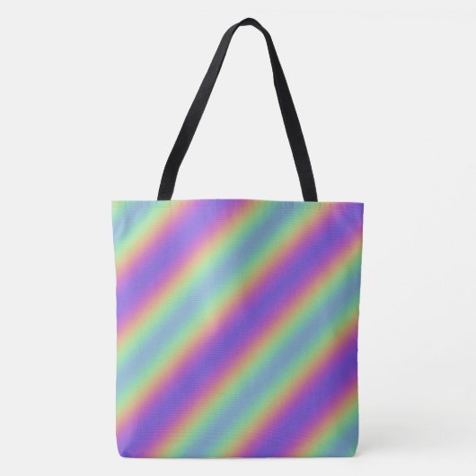 Neon Glow Rainbow Stripe Tas (Voorkant)
