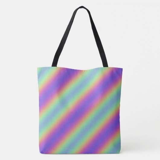 Neon Glow Rainbow Stripe Tas (Achterkant)