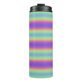 Neon Glow Rainbow Stripe Thermal Tumbler Thermosbeker