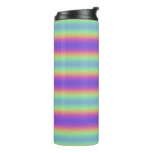 Neon Glow Rainbow Stripe Thermal Tumbler Thermosbeker (Gedraaid links)