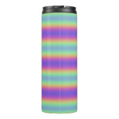 Neon Glow Rainbow Stripe Thermal Tumbler Thermosbeker (Achterkant)