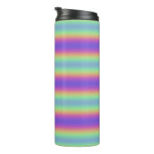 Neon Glow Rainbow Stripe Thermal Tumbler Thermosbeker (Geroteerd rechts)