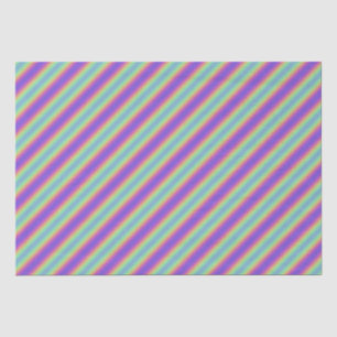 Neon Glow Rainbow Stripe Tissue Paper Tissuepapier