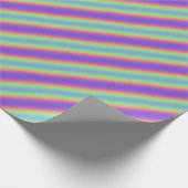Neon Glow Rainbow Stripe Wrapping Paper Cadeaupapier (Hoek)