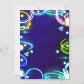 Neon Glow Retro Arcade Gaming Birthday Party Kaart (Achterkant)