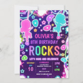 Neon Glow Rock klimmen verjaardagsfeestje Kaart (Voorkant)