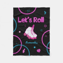 Neon Glow Rolschaatsen Let's Roll Meisje Fleece Deken