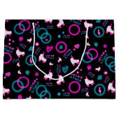Neon Glow Rolschaatsen Let's Roll Pattern Groot Cadeauzakje (Voorkant)
