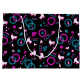 Neon Glow Rolschaatsen Let's Roll Pattern Groot Cadeauzakje (Achterkant)