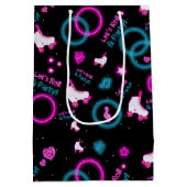 Neon Glow Rolschaatsen Let's Roll Pattern Medium Cadeauzakje (Achterkant)