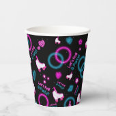 Neon Glow Rolschaatsen Let's Roll Pattern Papieren Bekers (Voorkant)
