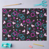 Neon Glow Rolschaatsen Let's Roll Pattern Tissuepapier (Craft)