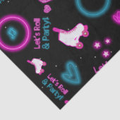 Neon Glow Rolschaatsen Let's Roll Pattern Tissuepapier (Detail)