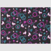 Neon Glow Rolschaatsen Let's Roll Pattern Tissuepapier (Voorkant)