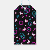 Neon Glow Rolschaatsen Let's Roll Verjaardagsfeest Cadeaulabel (Achterkant)