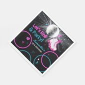 Neon Glow Rolschaatsen Let's Roll Verjaardagsfeest Servet (Hoek)